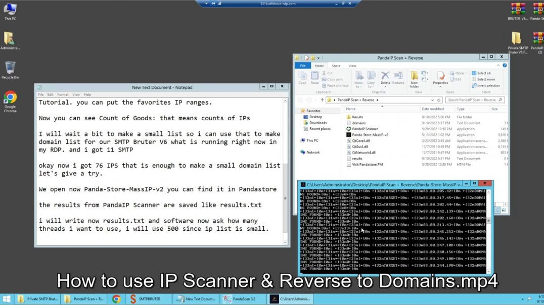 How to use IP Scanner & Reverse to Domains?